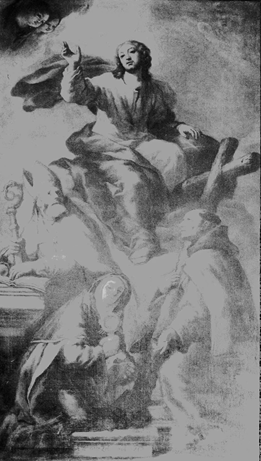 Cristo salvatore con San Nicolò e Santa Chiara - Chiesa di san Marziale Vescovo
